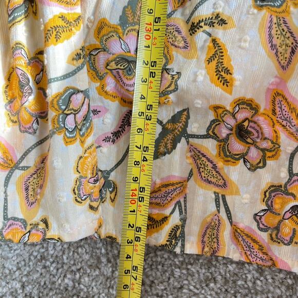 Sonoma Plus Size 4X Floral Maxi Dress Button Front Smocked Waist Swiss Dot - Picture 14 of 15